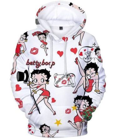 Betty Boop Hoodie Zip Hoodie 3D 5e